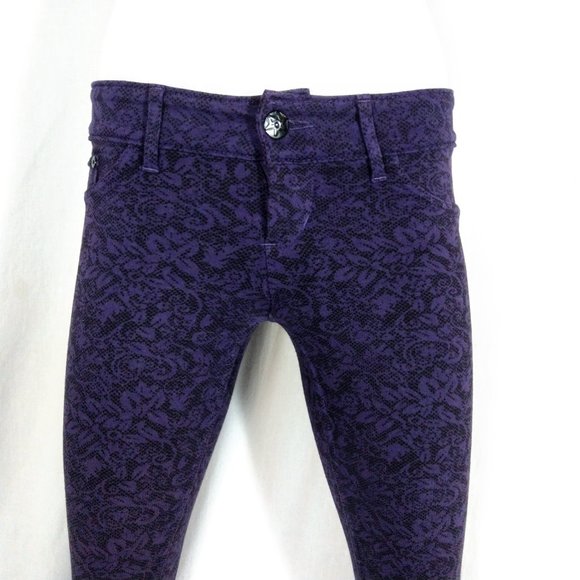 Vanilla Star XS Purple & Black Jeggings - Picture 3 of 9